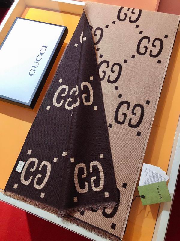 Gucci Scarf 35X180cm 91%羊毛9%真丝 E112828